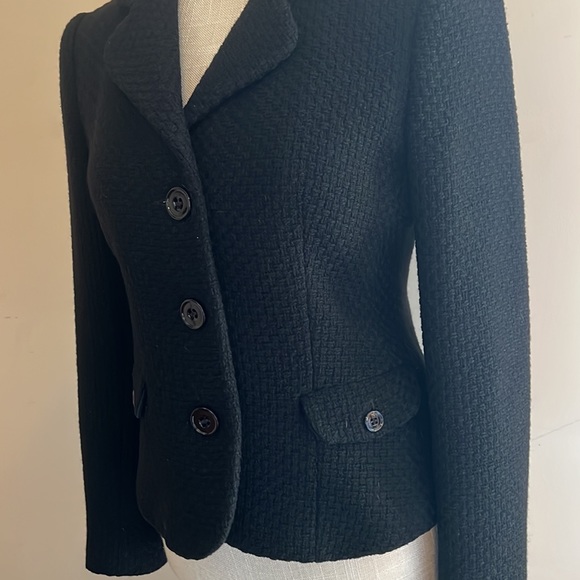 AJ Armani jeans Women’s Black Wool Jacket Size: I 40 US 6 - Picture 2 of 6